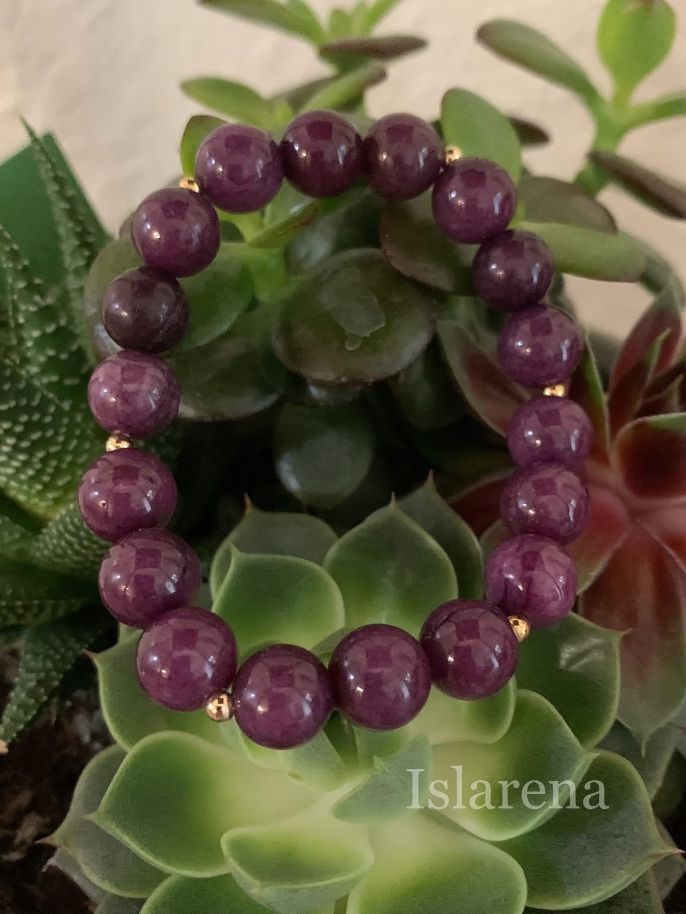 Amethyst Bracelet with Gold-Filled Accents