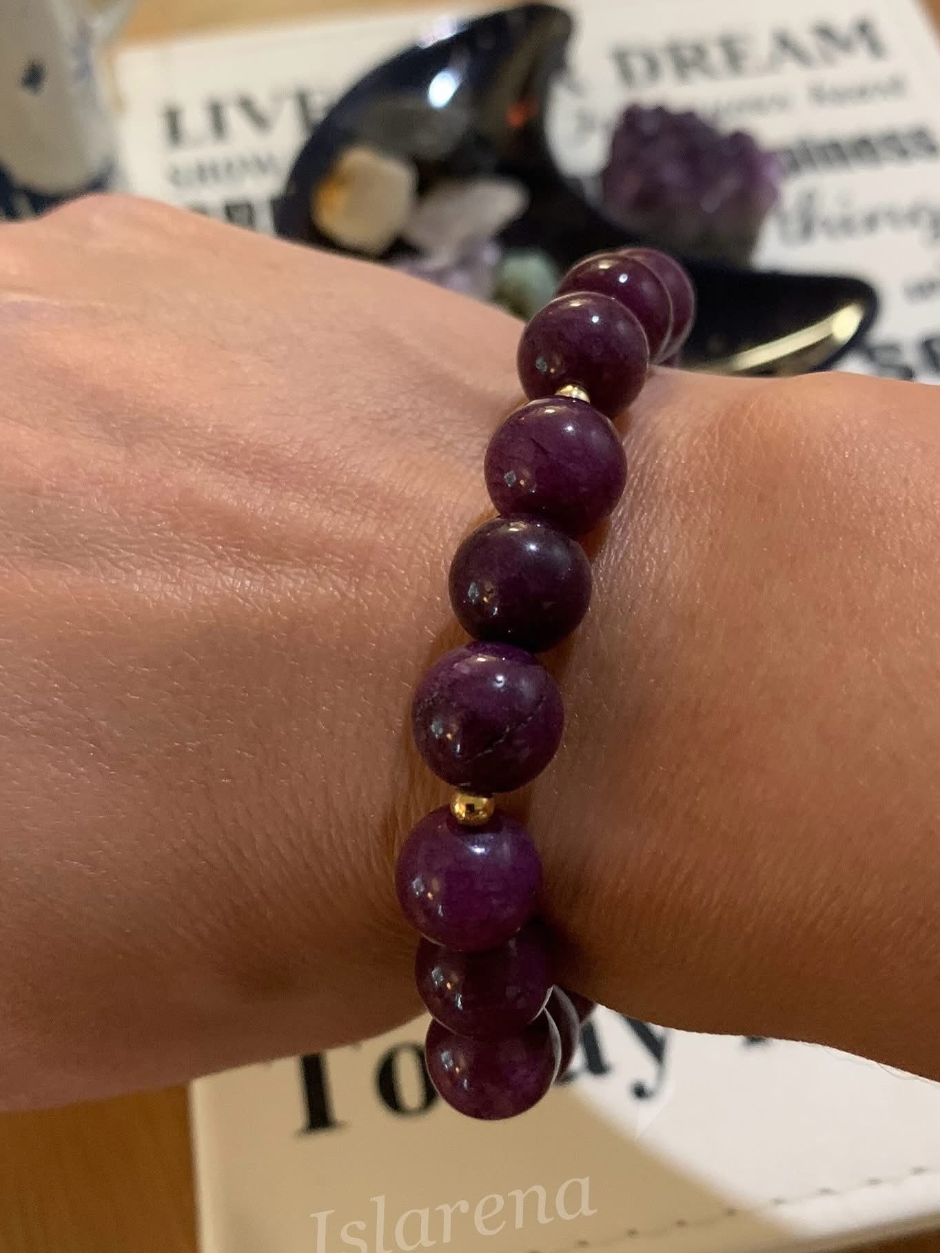 Amethyst Bracelet with Gold-Filled Accents