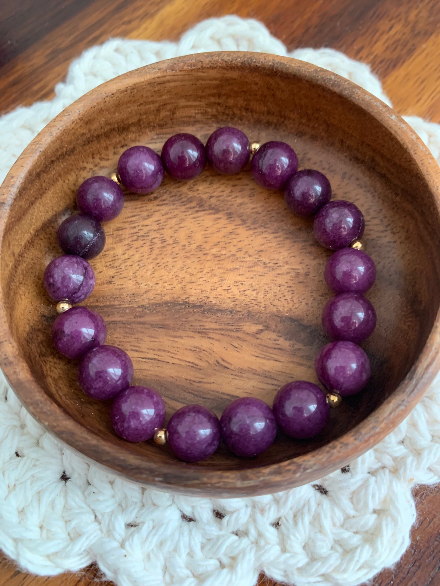 Amethyst Bracelet with Gold-Filled Accents